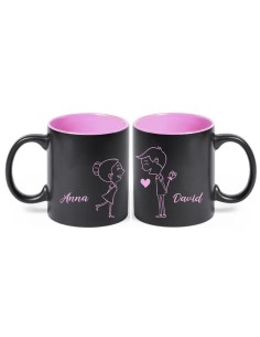 Conjunto de 2 Tazas Diseño Él y Ella