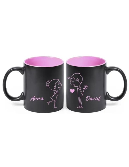 Conjunto de 2 Tazas Diseño Él y Ella
